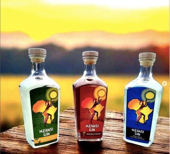 Mzansi Gin Bottles in the Sunset, Obonato Distillery