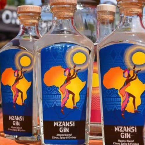 Mzansi Gin Original Bottles, Mzansi Gin Display